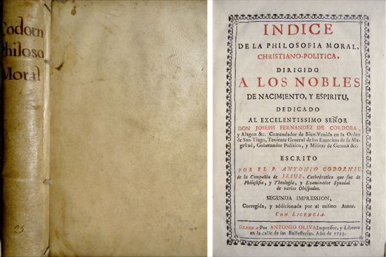 Índice de la Philosofia Moral, Christiano-Política, dirigido a los Nobles …