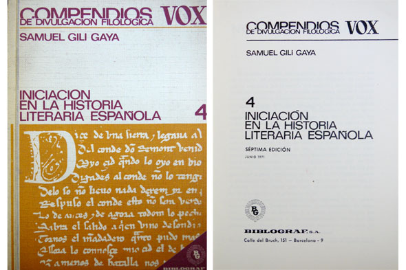Iniciación en la historia literaria española.