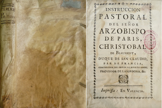 Instrucción Pastoral del Señor Arzobispo de Paris, Cristobal de Beaumont …