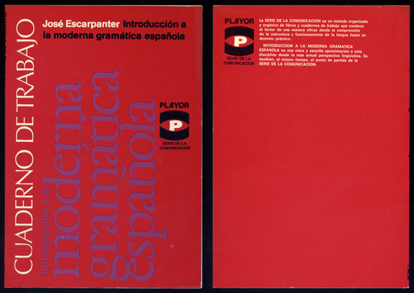Introducción a la moderna gramática española. Cuaderno de trabajo.