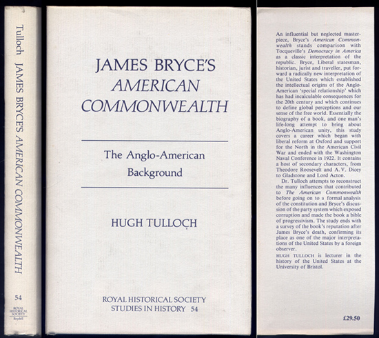 James Bryce's American Commonwealth. The Anglo-American Background.