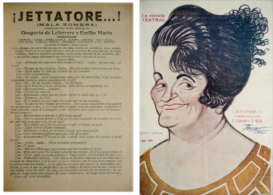 ¡Jettatore.! (Mala sombra). Comedia en tres actos.