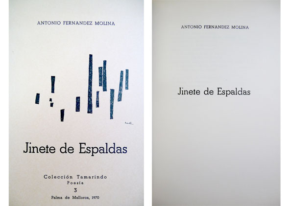 Jinete de Espaldas. Poemas.