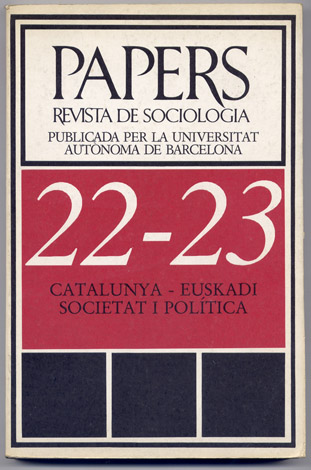 Jornades d'Estudi Catalunya - Euskadi: Societat i Política. [Textos de …
