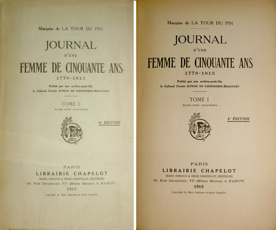 Journal d'une Femme de Cinquante ans (1778-1815). Publié par son …