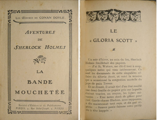 La Bande mouchetée. (Seguido de) Le "Gloria Scott".