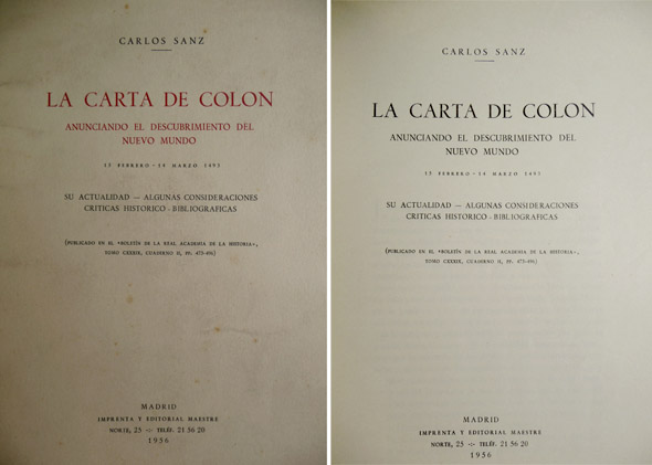 La Carta de Colón anunciando el Descubrimiento del Nuevo Mundo. …