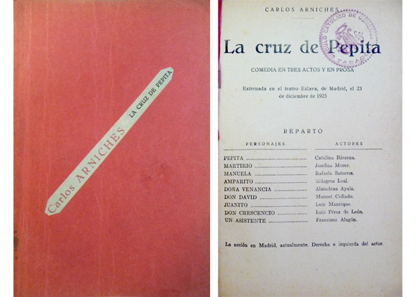 La cruz de Pepita. Comedia en tres actos y en …