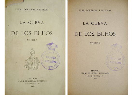 La cueva de los buhos. Novela.
