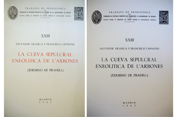 La cueva sepulcral eneolítica de L'Arbonés (término de Pradell).