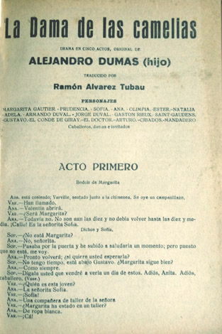 La Dama de las Camelias. Drama en cinco actos. Traducido …
