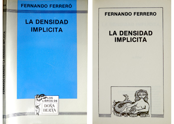 La densidad implícita. Poemas.