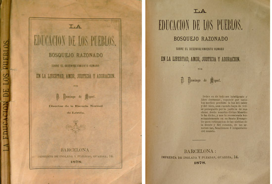 La Educación de los Pueblos. Bosquejo razonado sobre el desenvolvimiento …