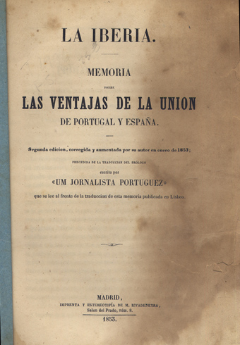 La Iberia. Memoria sobre las ventajas de la Unión de …