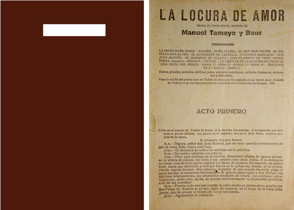 La locura del amor. Drama en cinco actos.