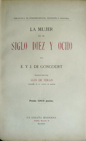 La Mujer en el Siglo XVIII. Traducción de Luis de …