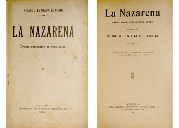 La Nazarena. Drama romántico en tres actos.