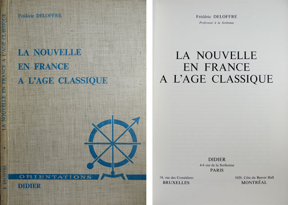 La Nouvelle en France a l´Age Classique.