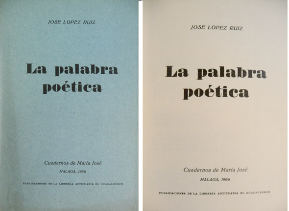 La palabra poética.