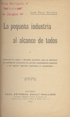 La pequeña industria al alcance de todos ó Colección de …