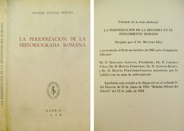 La periodización de la historiografía romana.