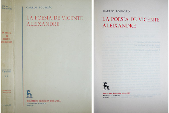 La Poesía de Vicente Aleixandre.