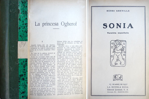 La princesa Ogheroff. (Seguido de:) Sonia. Versión española.