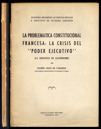 La problemática constitucional francesa: la crisis del "poder ejecutivo". La …