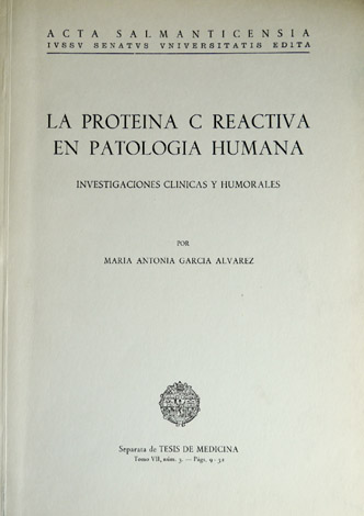 La proteina C reactiva en patología humana. Investigaciones clínicas y …
