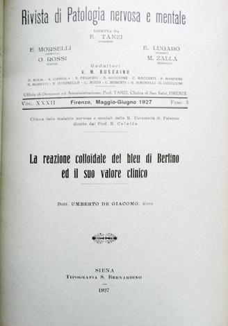 La reazione colloidale del bleu di Berlino ed il suo …