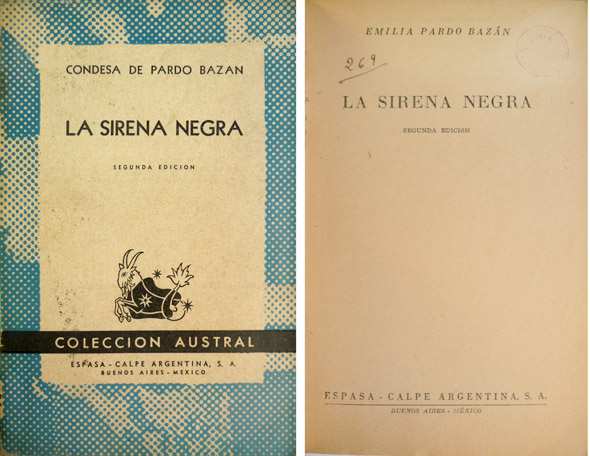 La sirena negra. Novela.