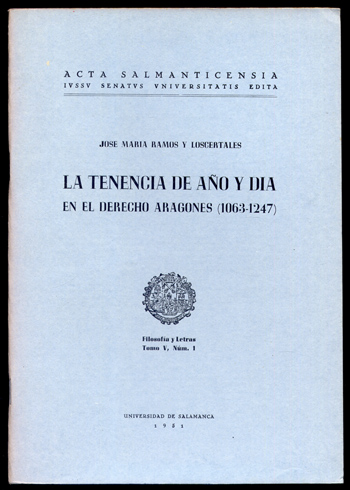 La tenencia de año y día en el Derecho Aragonés …