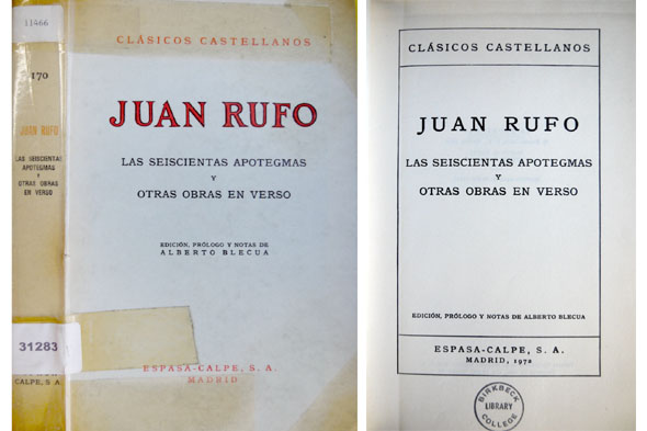Las Seiscientas Apotegmas, y otras obras en verso. Edición, prólogo …