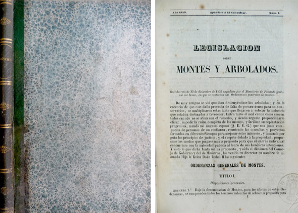 LEGISLACIÓN sobre Montes y Arbolados. [Apéndice a "El Consultor", 1].