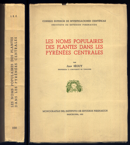 Les noms populaires des Plantes dans les Pyrénées Centrales.