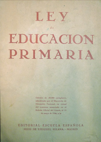 Ley de Educación Primaria de 17 de Julio de 1945.