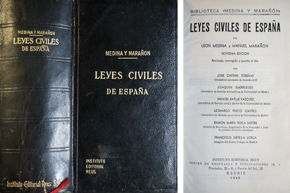 Leyes Civiles de España. (Código Penal, 1944; Ley de Enjuiciamiento …