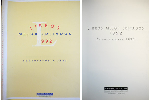 Libros Mejor Editados 1992. Convocatoria 1993.