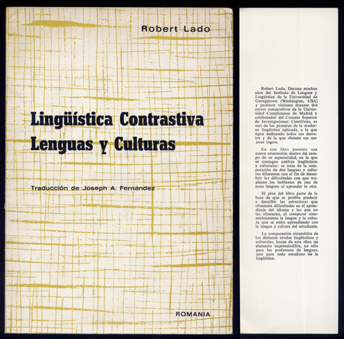 Lingüística Contrastiva. Lenguas y Culturas. Traducción de Joseph A. Fernandez.