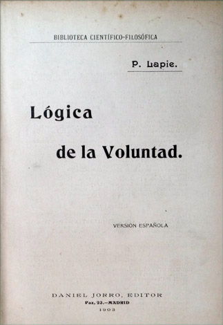 Lógica de la Voluntad.