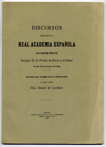 Los Cantores del Mar. Discurso de recepción en la Real …
