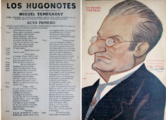 Los hugonotes. Comedia en dos actos y en verso.