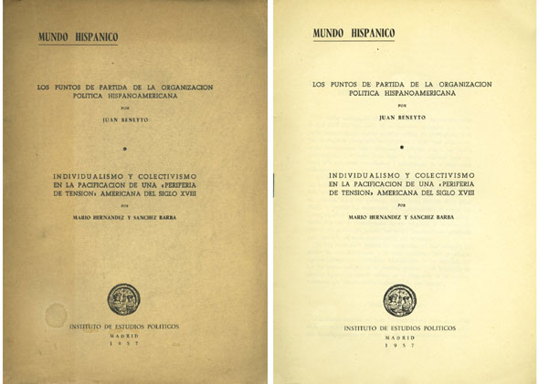 Los puntos de partida de la organización política hispanoamericana. (e) …
