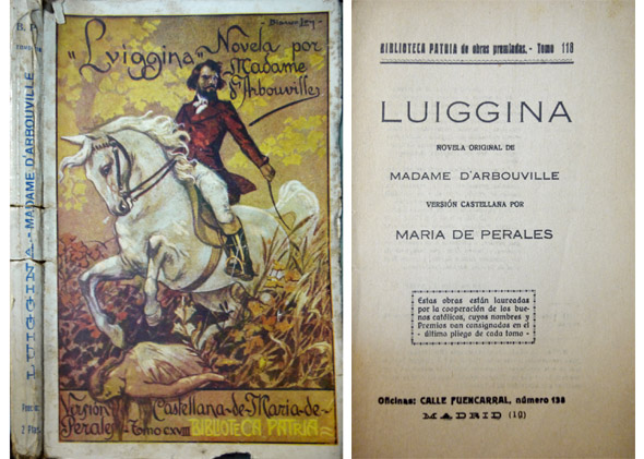 Luiggina. Novela. Versión castellana de María de Perales.