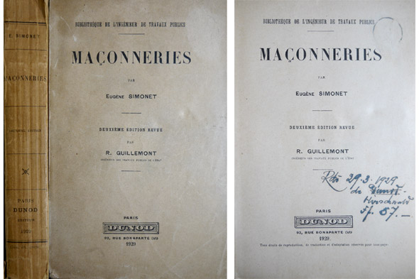 Maçonneries. Deuxième édition revue par R. Guillemont, Ingénieur des Travaux …