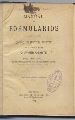 Manual de Formularios para la práctica del Código de Justicia …