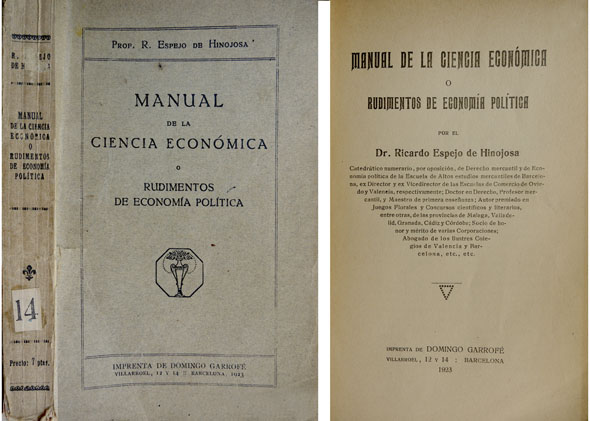 Manual de la Ciencia Económica o Rudimentos de Economía Política.