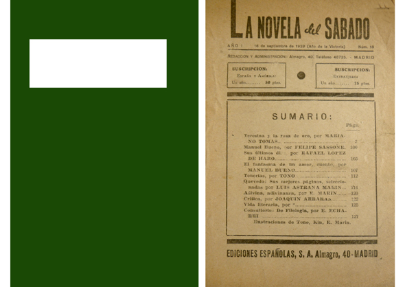 Manuel Bueno: El fantasma de un amor; Felipe Sassone: Manuel …