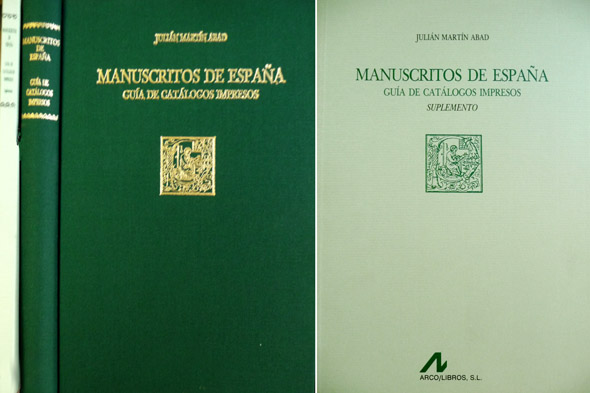 Manuscritos de España. Guía de Catálogos impresos (y) Suplemento.