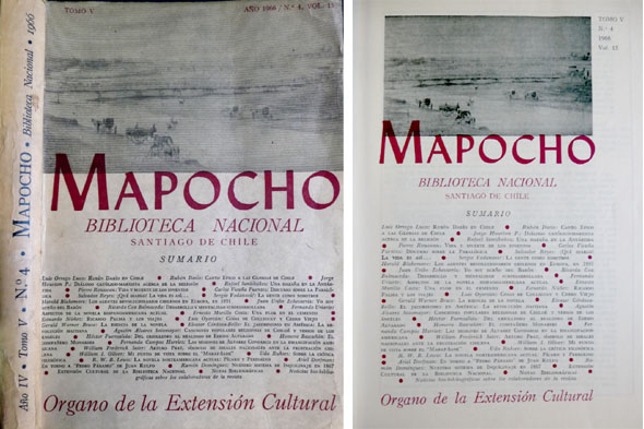 Mapocho. Revista de la Biblioteca Nacional de Chile. Tomo V, …